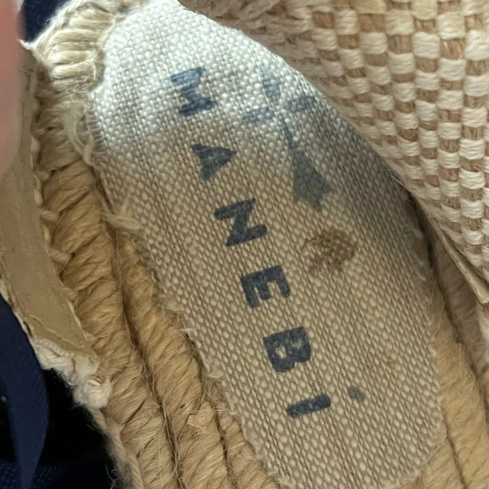 Manebi Striped Espadrille Wrap Sandals